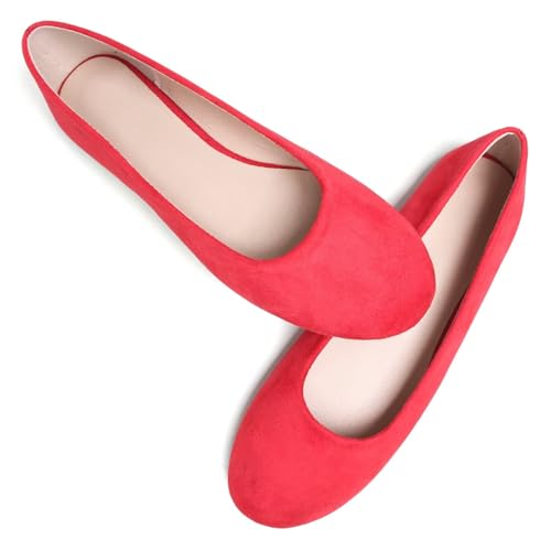 Image of Dear Time Women's Flats Comfortable Slip On Ballet Flats Soft Solid Casual Shoes