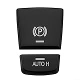 Filteilect Auto-Handbremsabdeckung, kompatibel mit 5er-, 6er-, 7er-Serie (2009–2017), Auto-H-Stopp-Motorknopf-Aufkleber, ABS-Material, kompatibel mit einfach zu installieren (elektronische Handbremse)