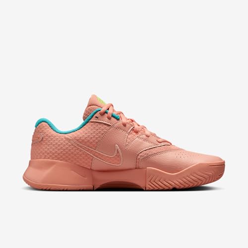 NikeCourt Lite 4 Women's Hard Court Tennis Shoes (HF7839-800, Apricot Agate/Dusty Cactus/Volt)3