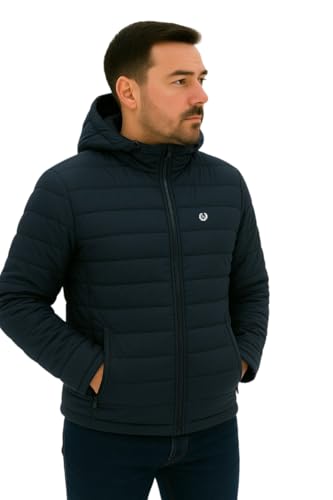 Image of Leebonee Mens Solid Quilted Puffer Jacket with Hood