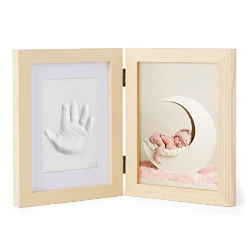 chuckle - Baby Hand & Foot Clay Print Photo Frame Keepsake Kit - Gift for Mothers Day, New Mum and Parents and Newborn Baby Shower Party and Nursery R