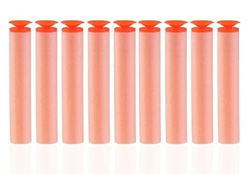 B&K Blaster Guns Refill Foam Bullets, 50 Pcs Compatible with all Series of Blaster Guns, Universal Refill Bullet Size Pack Toy Guns. Best Gift for Toddlers, Boys & Girls. (ORANGE 50 PCS SOLID)