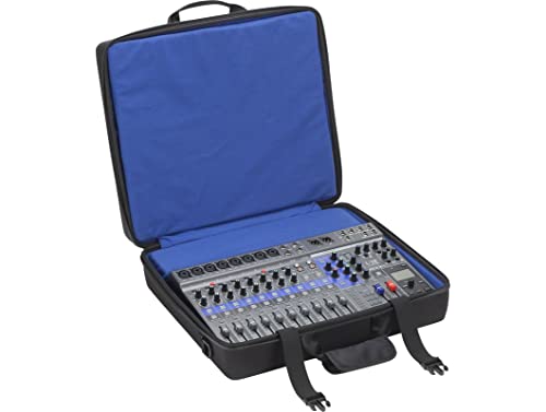 ZOOM CBL-20 Tragetasche für LiveTrak L-20/L-12 Digitalmischpult & Recorder – Robuster Schutz für Mixer und Zubehör, schwarz mit blauer Innenseite