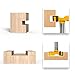 1pc 4 Edge T Type Slotting Cutter Woodworking Tool Router Bits for Wood Industrial Grade Milling Cutter Slotting(12.7X51X12.7mm)