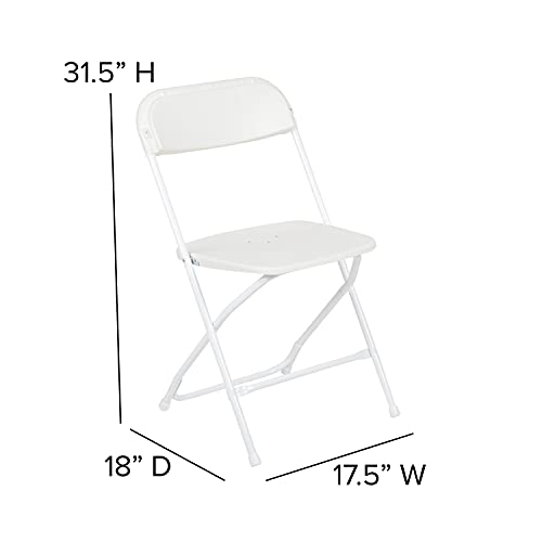 Flash Furniture 4-LE-L-3-WHITE-GG Hercules Series Plastic Folding Chair thumb #2
