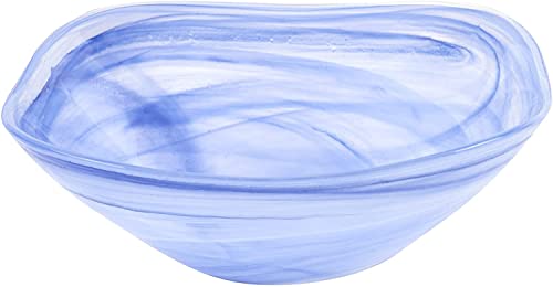 Glasschale, quadratisch, 25,4 cm, Blau / Weiß Cover