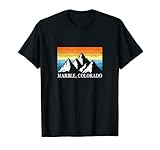 Vintage Marble, Colorado Mountain Hiking Souvenir Print T-Shirt