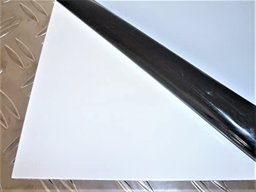 B&T Metall Lamiera Acciaio Zincato Verniciato a Polvere Bianca RAL 9016 250x400mm 0,75 mm Superficie Magnetica Laccata con Pellicola Protettiva Taglio su Misura