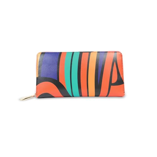 Image of Multicolor PU Zipper Wallet | 2-Fold Compact Wallet | Lightweight Daily Use | Secure Zip Closure | Unisex Wallet for Men & Women