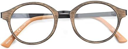 N/A Reading Glasses Women Men Round Readers Vintage Design Comfort Eyeglasses Flexible Spring Hinge (Color : D, Size : +250)