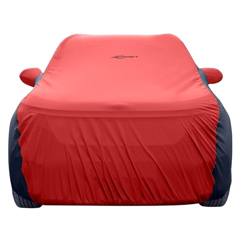 Image of NEODRIFT 'SuperTech' Car Cover for Mahindra BE 6E (100% Water-Resistant, All Weather Protection, Tailored Fit, Multi-Layered & Breathable Fabric) (Colour: Red+Black)