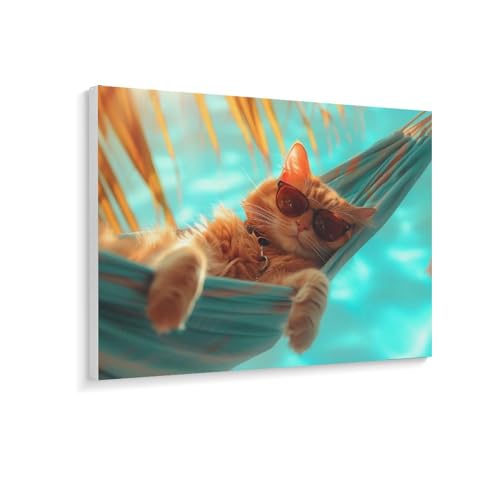 数字油絵 ラッセン 眠っている子猫 デジタル油絵 数字キットによる絵画 DIY絵 手塗り かわいい面白い動物 動物イラストアート 数字キット塗り絵 壁飾り ホーム オフィス装飾 数字塗り絵 手工芸 初心者 大人 子供 贈り物 40×30cm