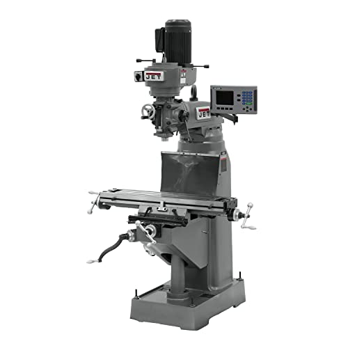 JET JVM-836-1 Step Pulley Milling Machine, ACU-RITE 203 DRO, X-Axis Powerfeed (690144)