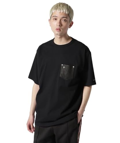 [�V���b�g] Schott/�V���b�g/ONE STAR LEATHER POCKET T-SHIRT/�����X�^�[�|�P�b�g T�V���c �����Y L 010 �u���b�N 782-3934013