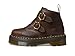 Dr. Martens Womens Devon FLWR 2 Strap Boot, Dark Brown Grizzly, 8