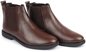 FAUSTO Mens High Ankle Chelsea Boots | Slip-On Formal & Casual Style Shoes | Winter Urban Riding Sleek Boots