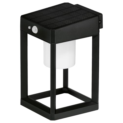 4lite Antheia - Lanterna solare da parete per esterni (antracite) 300lm bianco caldo IP54, lanterna solare da parete