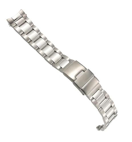 Bande de montre en acier solide argenté anti-corrosion 41 mm L3.781