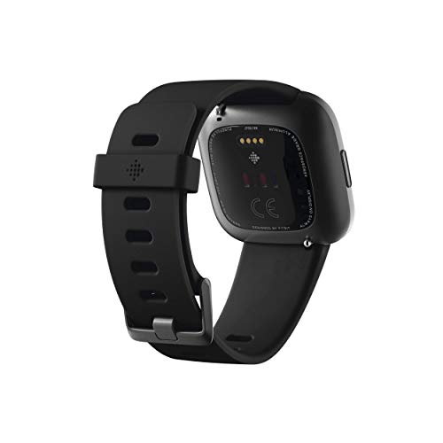 Fitbit Versa 2 Health and Fitness Smartwatch with Heart Rate, Music, Alexa Built-in, Sleep and Swim Tracking, Black/Carbon, One Size (S and L Bands Included) by Fitbit - Image 2