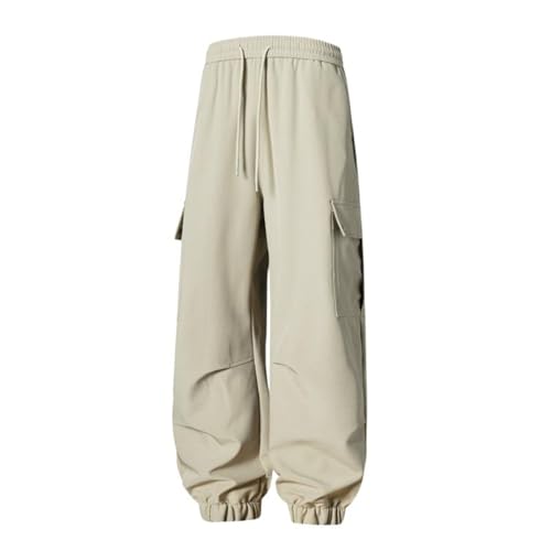 Men's Pants Workwear Spring Autumn Multi-Pocket Loose Wide-Leg Casual Sport Cuffed Trouser for Men3