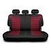 FH Group FH-FB068115 Premium 3D Air Mesh Seat Covers Full Set (Airbag & Split Ready) Blue/Black Color- Fit Most Car, Truck, Suv, or Van