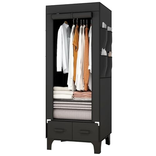 OPPAIYA Stoffschrank Stabil & Schmal 69cm, Faltbarer...