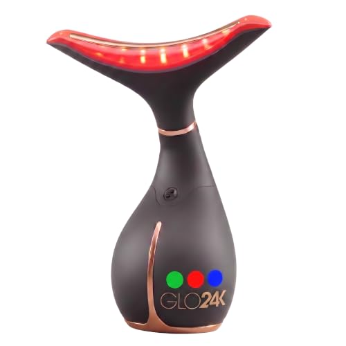 GLO24K LED Face Massager and Neck Wand - Beauty Skin Care Tool