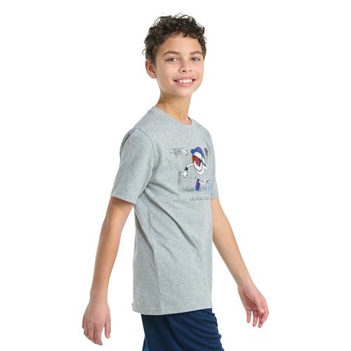 adidas Boys Short Sleeve Stunner Outfield Tee, Medium Grey Heather, M(10/12) by adidas - Image 2