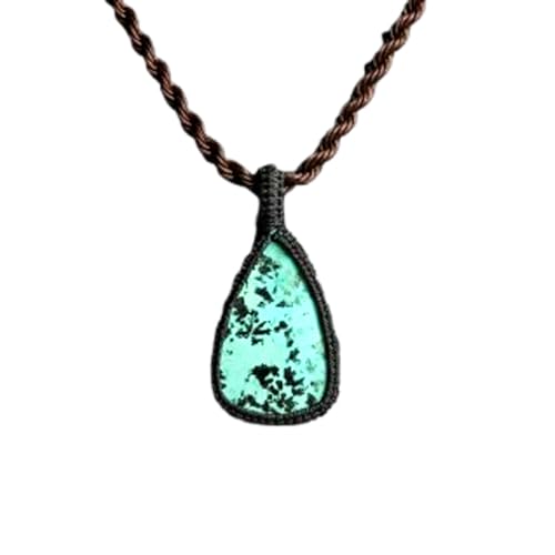 Pendentif chrysocolle naturelle poire LKBEADS, votre bijou bohème chic
