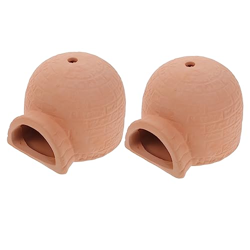 SEWOART 2個製水槽用魚?の隠れ家 陶磁器クリエイティブシェルター 水槽装飾品 魚 エビの繁殖 産卵用?避洞