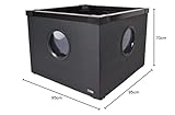 Hozelock Outdoor Aquarium - Terrassenteich 100 x 100 x 70 cm mit Flechtwänden inkl. Fenster, Schwarz