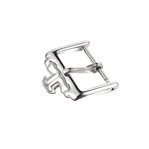 Wscebck Classic 18mm Silver Gold Rosegold Pin Stainless Steel Deployment Clasp Folding Buckle for Jaeger-lecoultre Watchband (Color : Silver, Size : 18mm)