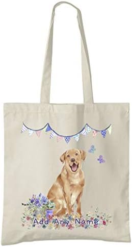 Personalised Dog Natural Cotton Tote Bag - Customised Pet Owner Gift - Pick a Breed & Add a Name