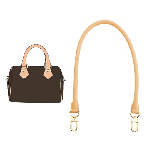 OAikor Vachetta Leather Purse Strap Replacement for Speedy Handbag, Beige