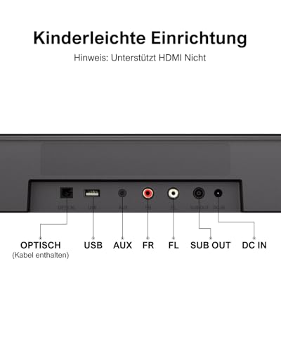 ULTIMEA 7.1ch Soundbar für TV Geräte, Heimkino Surround Sound System, 4 Surround Lautsprechern, 4\ Subwoofer, App Steuerung, einstellbarem EQ, Bluetooth® 5.3, Aura A40