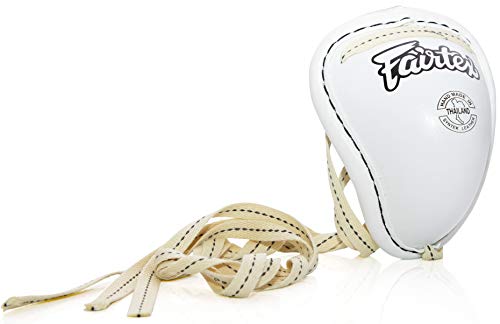 Fairtex GC2 Muay Thai Steel Cups for Muay Thai, Kick Boxing, MMA (White, Large)