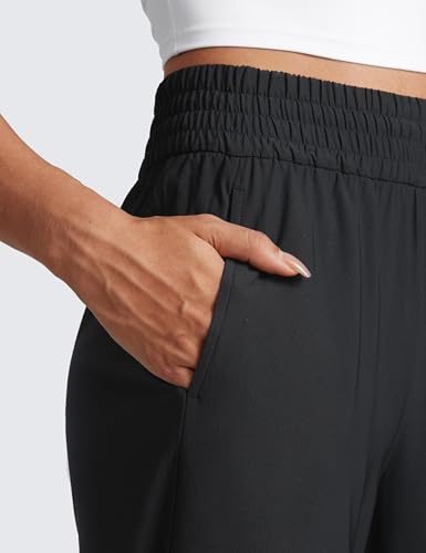 CRZ YOGA Lightweight Drapey Wide Leg Pants for Women 30" Flowy High Waisted Casual Lounge Travel Work Loose Fit Summer4