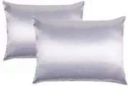 Kit 2 fronhas de cetim seda cabelo cacheado anti frizz (branco)