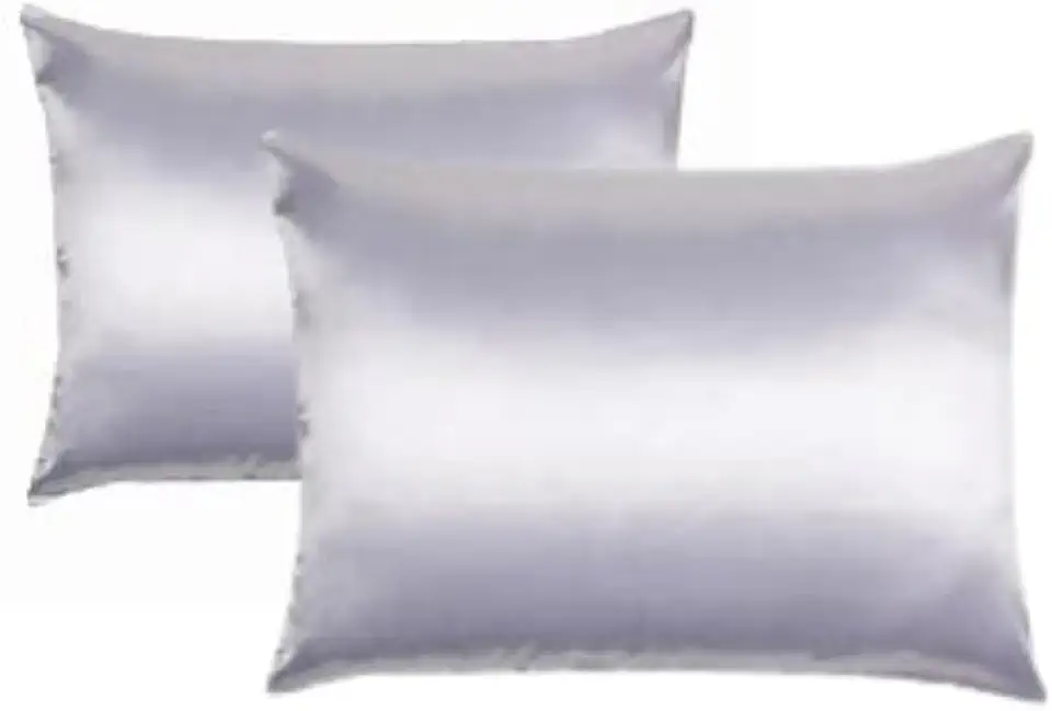 Kit 2 fronhas de cetim seda cabelo cacheado anti frizz (branco)