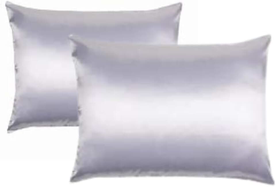 Kit 2 fronhas de cetim seda cabelo cacheado anti frizz (branco)