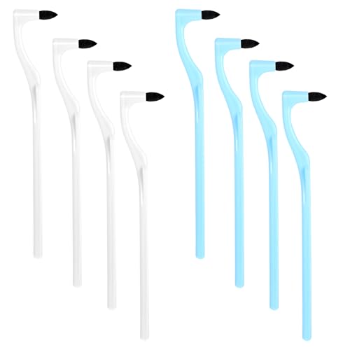 8 Pcs Tooth Stain Eraser Tartar Polisher Stain Removers Dental Plaque Tartar Eraser Plaque Tool Professional Dental Picks Cleaning Professional Tools Teeth Cleaning Kit for Oral Care White and Blue