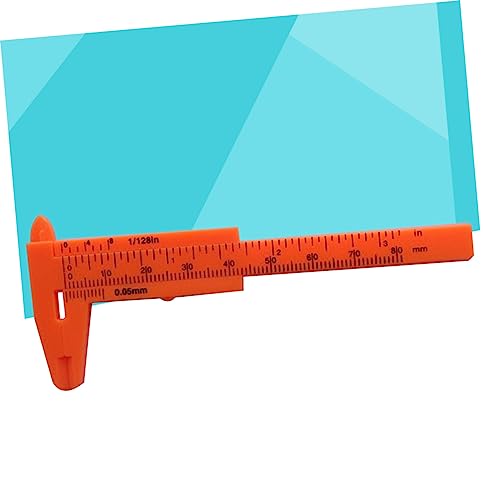 Calibrador Vernier Mini de Plástico Naranja para Joyería miniatura 3
