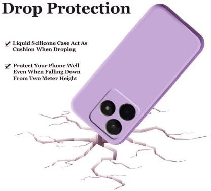 Image of A rtistque Liquid Silicone Back Cover Case for Realme C53 Shockproof TPU Soft Flexible with Camera Protection - Purple