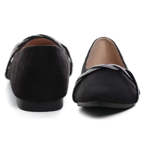 Image of Stunner Womens Flats Fashion Pointed Toe Bowknot Ballet Flats Cute Slip On Dress Flats Comfortable Party Wedding Flats2