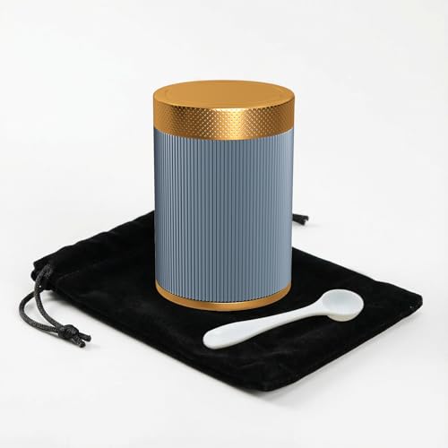 Small Keepsake Urns for Human Ashes - Mini Metal Cremation Urn for Human & Pet Ashes with Velvet Bag – Perfect Family Tribute Gift (Dark Gray, Small)