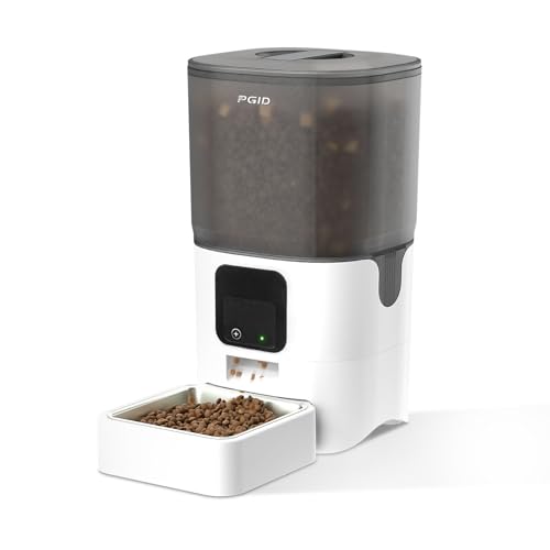 PGID Automatic Cat Feeder with Timer 6L Cat Food Dispenser Smart WiFi App Control Automatic Pet Feeder for Cats and Dogs