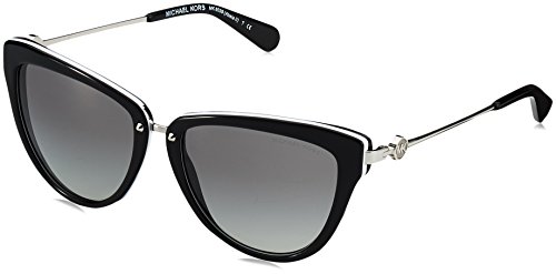 Michael Kors Women's Abela II Black/White Sunglasses+ BUNDLE with Designer iWear Eyewear Care Kit