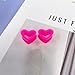 NewZenro Heart Silicone Ear Tunnel Plugs Gauges Expanders Hollow Flexible Soft Tunnels Kit Stretcher Earrings Fashion Lobe Piercing Body Birthday Jewelry for Women Her (Pink, 0g(8mm))