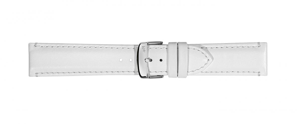 Morellato LINEA SPORT Collection Rowing Unisex Genuine Calfskin Leather Strap A01X5274C91, White, 18mm, Strap
