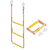 Boat Rope Ladder, 3 Step - Heavy-Duty Polyester with 400Lbs Max Load, 14mm Reinforced Line & Sturdy Resin Steps - Perfect for Inflatables, Kayaks, Motorboats & Canoeing-Outdoor Water Sports Accessory